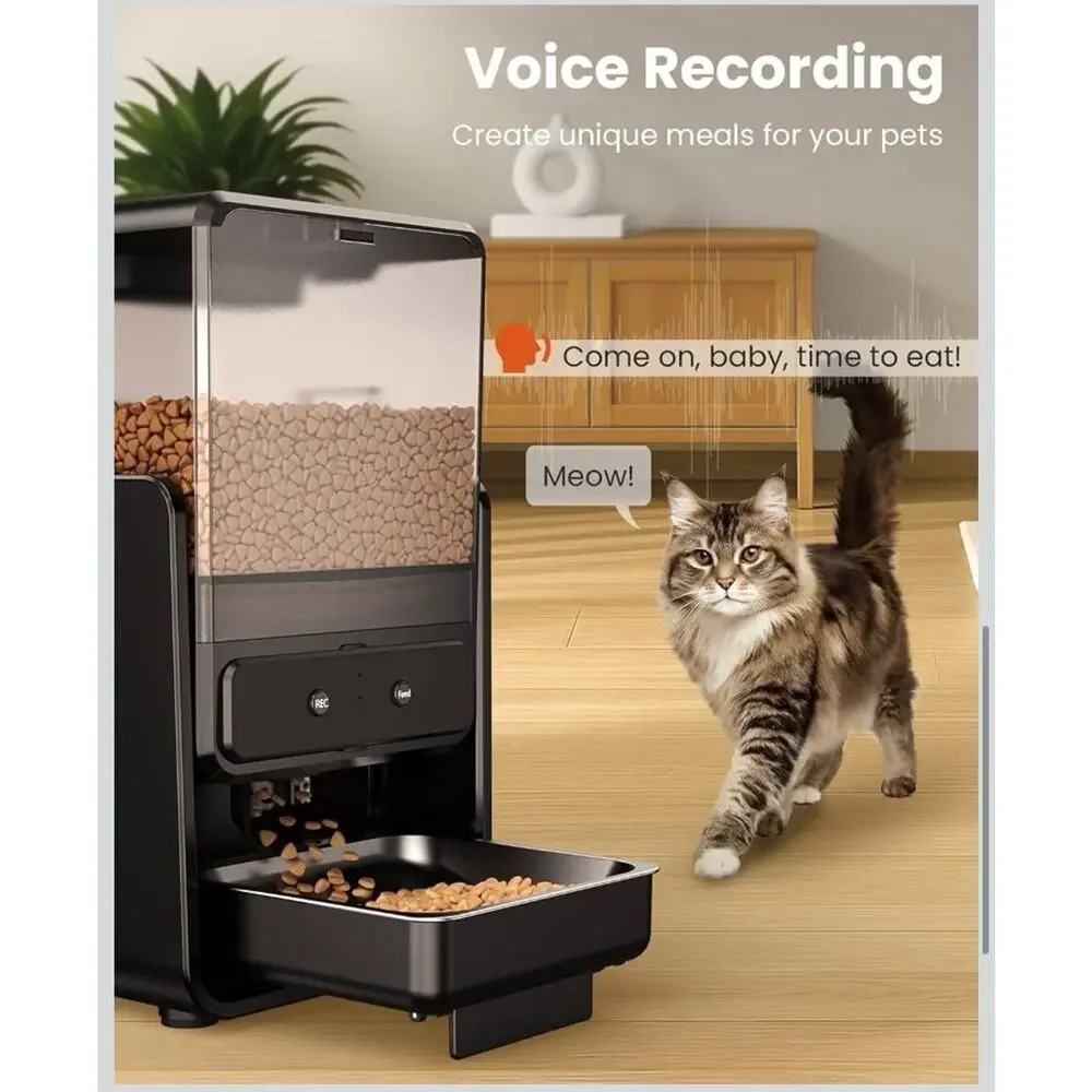 Automatic Cat Feeder for 2 Cats, 5L/20 Cups, Adjustable Height - Timed Feeding